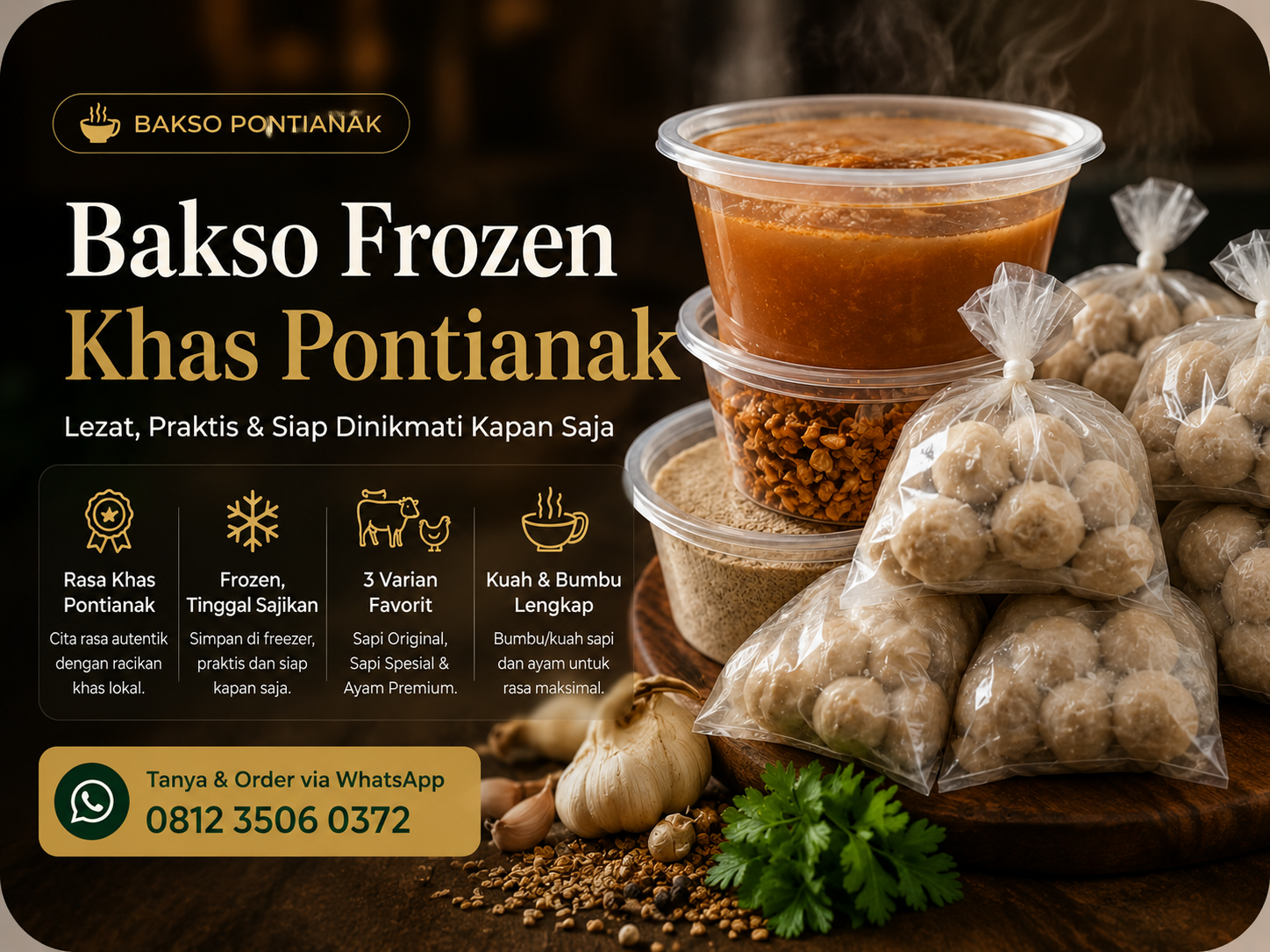 Bakso frozen khas Pontianak